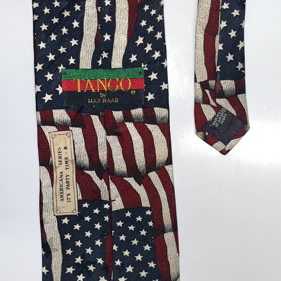 Tango Max Raab Americana It’s Party Time Republican Elephant Silk Men’s Neck Tie - Picture 3 of 3